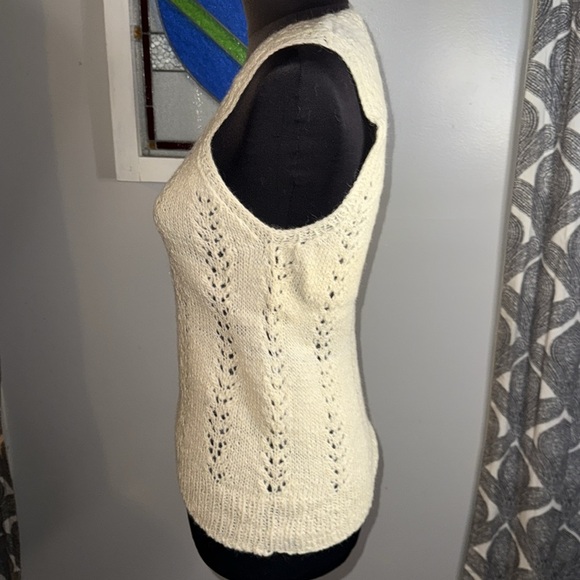 Vintage Hand Knit Wool Sweater Vest SZ Small - Picture 4 of 6